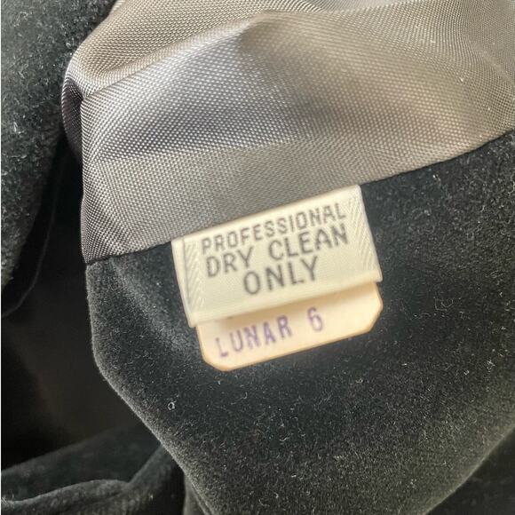 VTG Y2K Womens Velvet Jacket 6 Black Edgy Hipster Rocker Witchy Grunge Blazer‎ - Picture 9 of 11